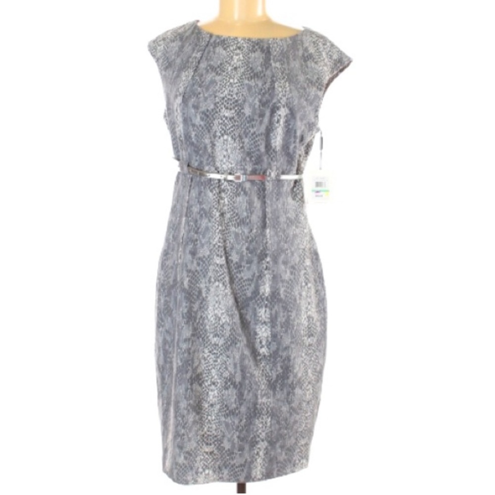 Calvin Klein Sz 8 NWT Snakeskin Print Sheath Dress